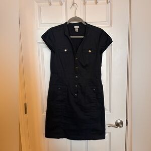 H&M Black Cap Sleeve Mini Dress